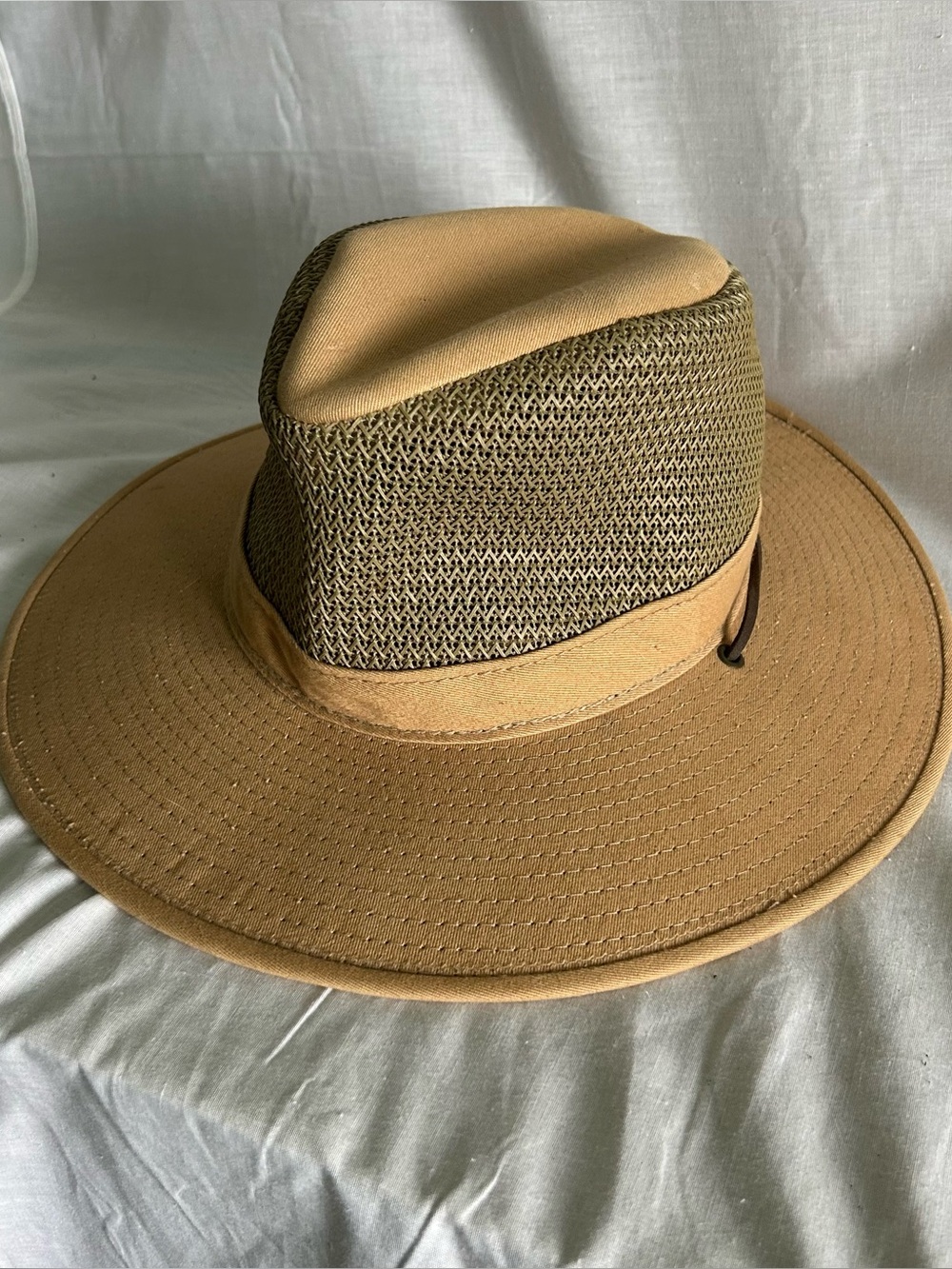 HENSCHEL Aussie Mesh Breezer Hat Camel Brown Breathable Safari Size Small